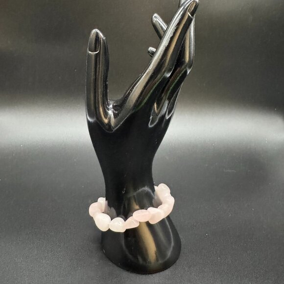 Rose Quartz Beads Stretchy Bracelet *tested* - Picture 3 of 6